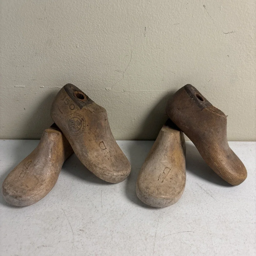 WOODEN SHOE FORMS Child's Size 4 1/2D Morton Last Co‎ Cincinnati 1954 2 Pair (4)
